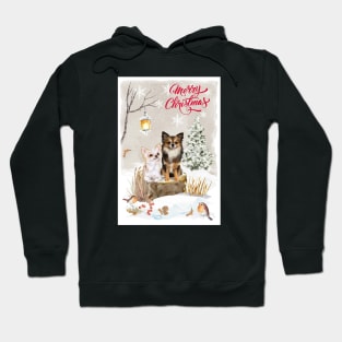 Long Haired Chihuahuas Merry Christmas Santa Dog Hoodie